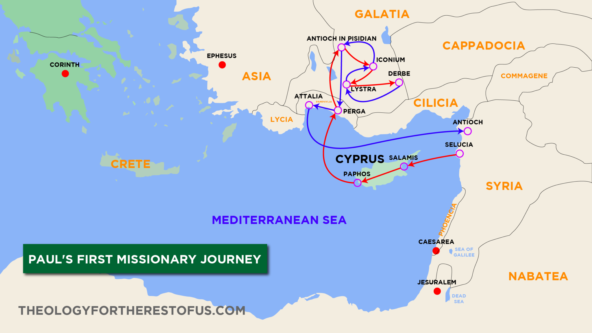 Paul’s First Missionary Journey ©theologyfortherestofus.com