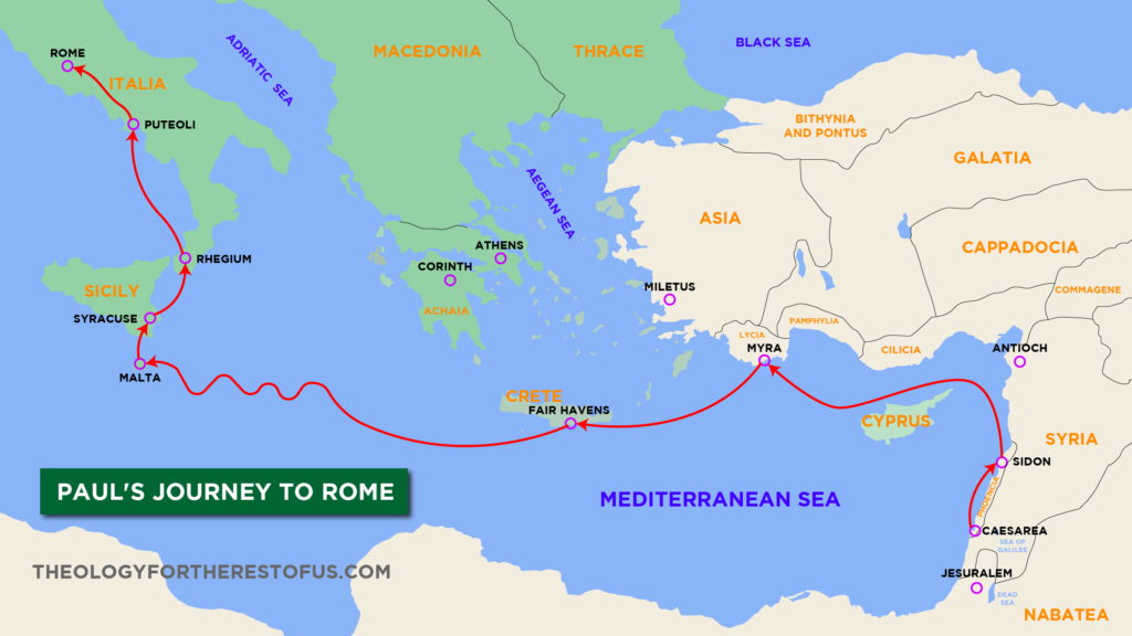 paul's last journey map