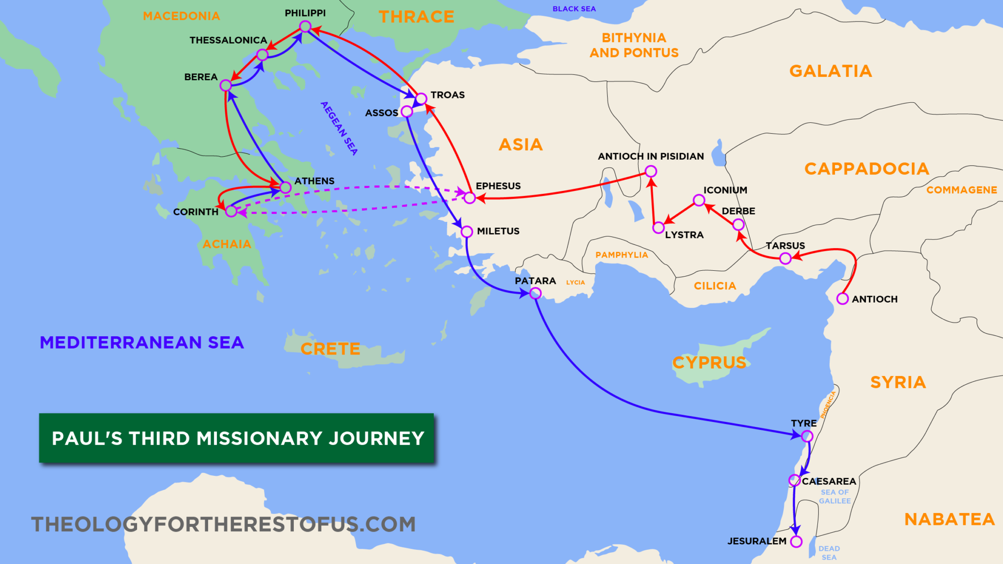 Paul’s Third Missionary Journey ©theologyfortherestofus.com